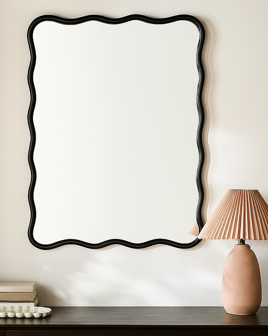 купить зеркало в чёрной раме "стаггер"