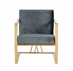 Стул велюровый, зеленый