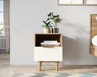 Тумбочка с нижним ящиком "Line" beige