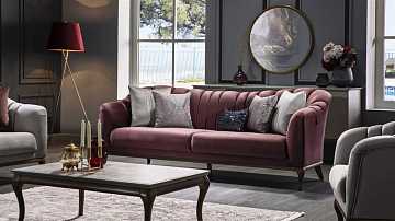 Диван трехместный Pesaro pink