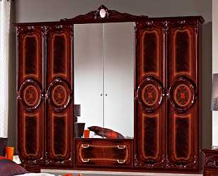Платяной шкаф шестидверный Роза, могано