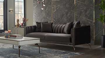 Диван трехместный Larissa black