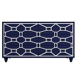 Комод 6 ящиков Emerald синий