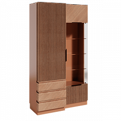 Шкаф-витрина левый Glisse Роза