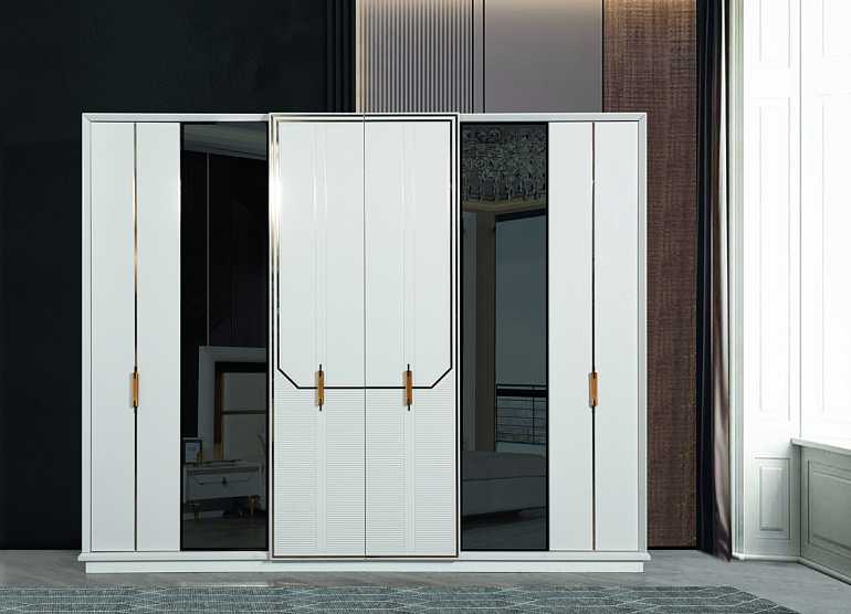 Шкаф шестидверный "Стиль" gold