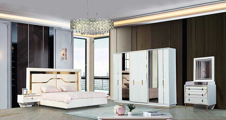 Шкаф шестидверный "Стиль" gold