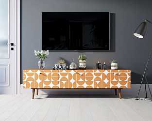 Тумба "Berber" под ТВ с нишей (14 принт)
