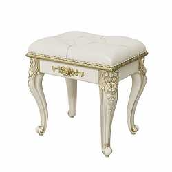 Пуф Дольче Вита слоновая кость/золото