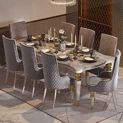 Столовая группа "Прадо" gold (8 стульев)