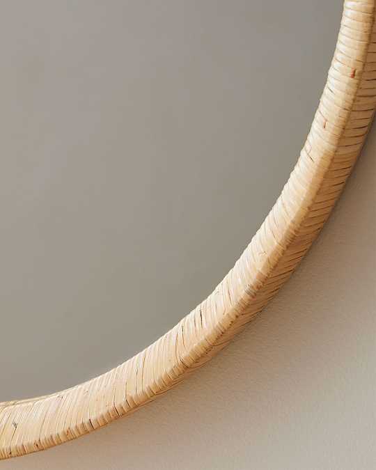 купить зеркало в раме из ротанга "леола"