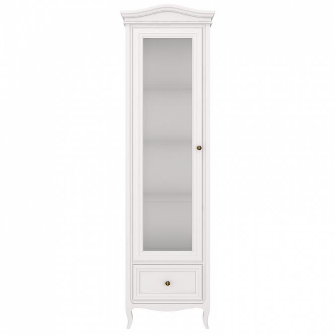 Витрина однодверная Majessa White