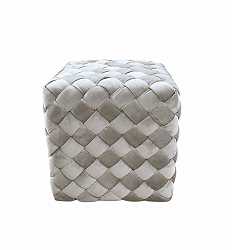 Пуф плетеный светло-бежевый малый