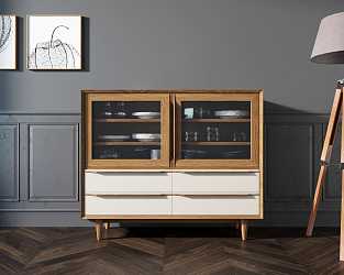 Буфет Bruni white низкий