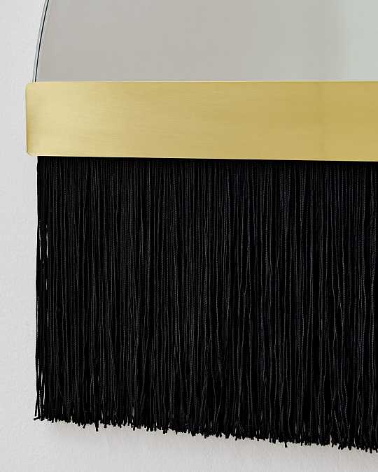 купить декоративное зеркало "арья" с черной бахромой