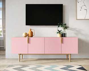Тумба под TV с четырьмя дверками "Line" pink