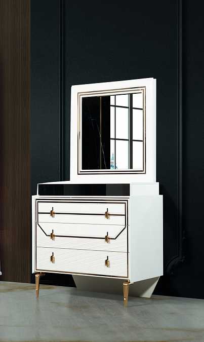 Комод с зеркалом "Стиль" gold