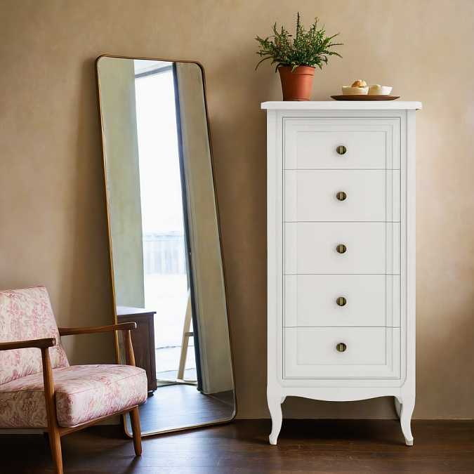 Комод Majessa White высокий