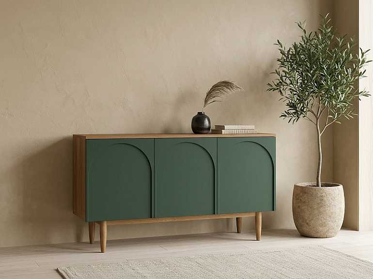 купить комод с тремя дверками arka ar03 green