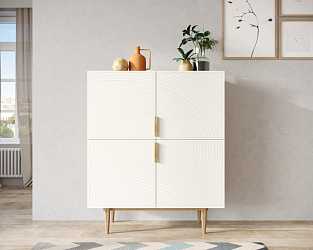 Большой комод с четырьмя дверками "Line" beige