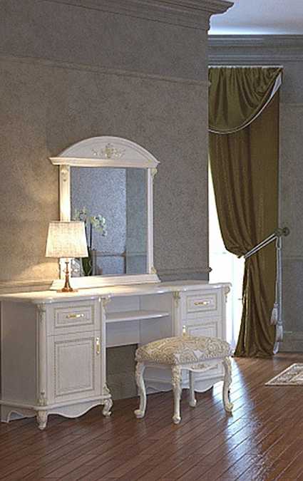 Туалетный столик Да Винчи (белый), без зеркала