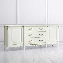 Комод широкий 3 ящика Atelier gold