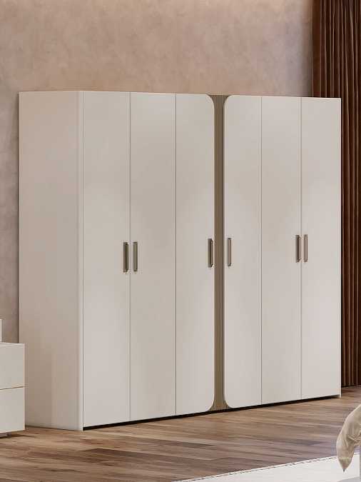 Шкаф шестидверный "Леонардо" (глухие дверцы)