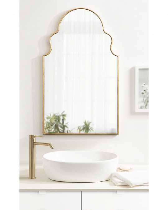 купить зеркало в золотой раме "шифа"