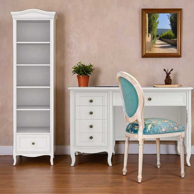 Cтол письменный однотумбовый Majessa White