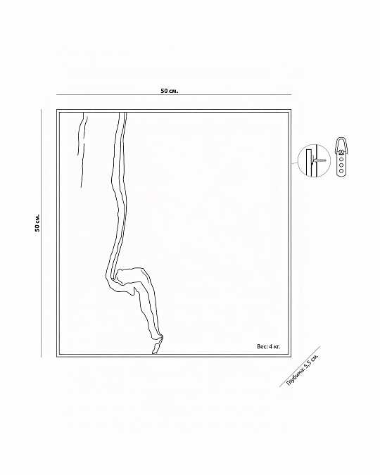 купить панно из среза палисандра с зеркалом "fault"