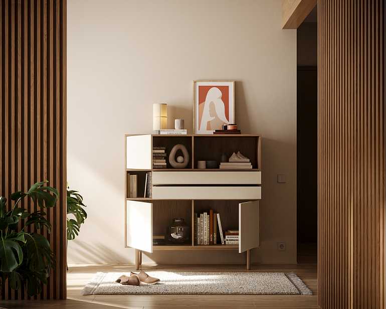 купить комод alice с тремя дверками и двумя ящиками