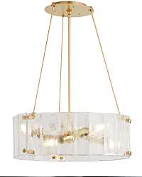 Круглая золотая люстра "Норидж"