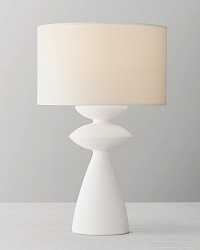 Белая настольная лампа "Анза"