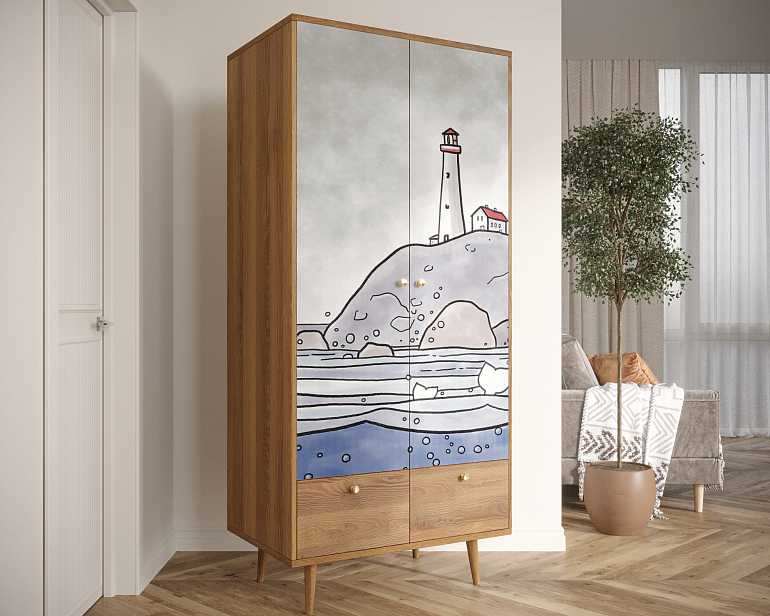 купить шкаф двухстворчатый "berber" (51 принт)