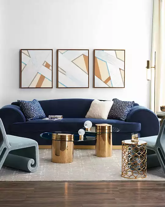 купить золотой приставной столик "мартиника" малый