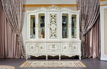 Витрина 5-дверная "Шанель" (крем)