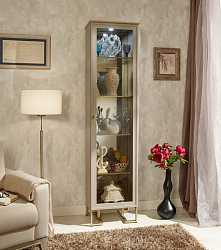 Витрина с зеркалом Palmari на металлических ножках P5290