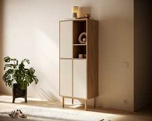 Комод Alice высокий с дверками