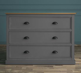Комод Palermo Gray с тремя ящиками