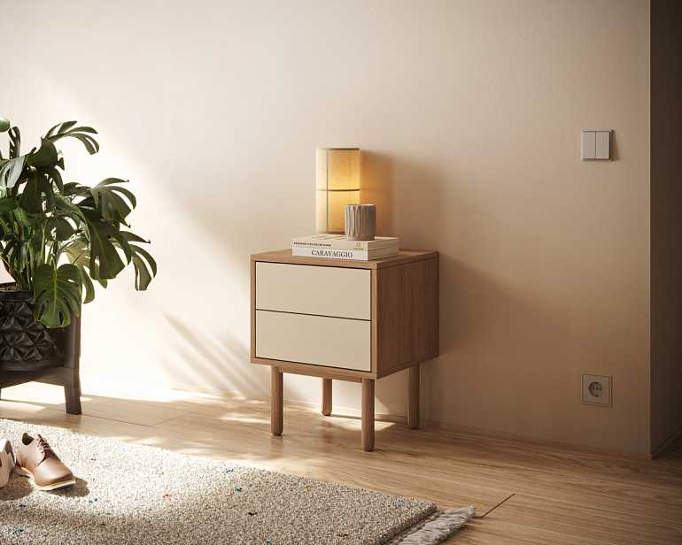 купить тумбочка alice с двумя ящиками