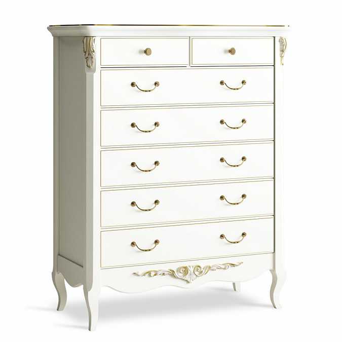 Комод Romantic gold 7 ящиков