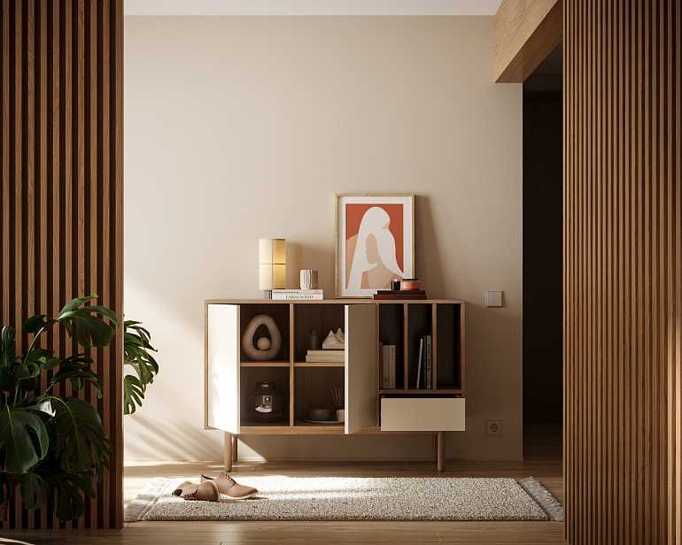 купить комод alice с двумя дверками и ящиком