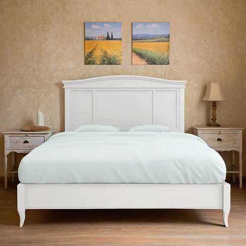 Кровать с жесткой спинкой Majessa White односпальная