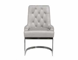 Стул велюровый серый 76AR-62105