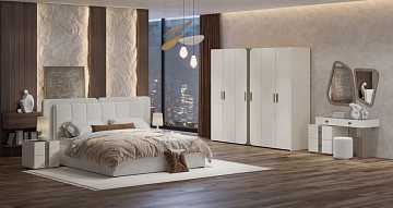 Спальня "Леонардо" с малым и большим изголовьем 6 ст. (глухой шкаф)