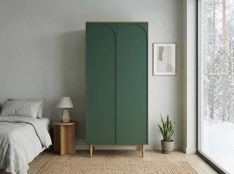 купить шкаф двухстворчатый высокий arka green