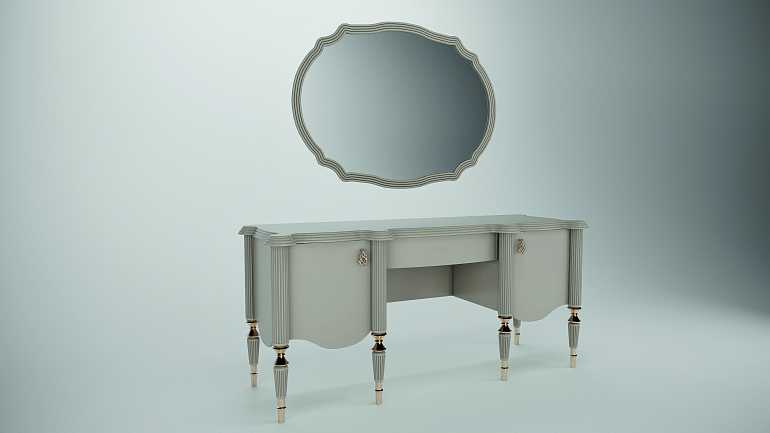 Туалетный столик "Милена" с зеркалом и пуфом