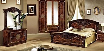 Спальный гарнитур Рома, 4-дв. шкаф, орех