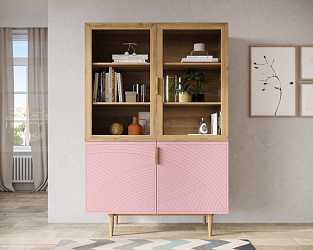 Буфет с двумя дверками "Line" pink