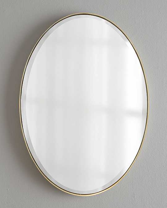 купить золотое овальное зеркало "хоган"