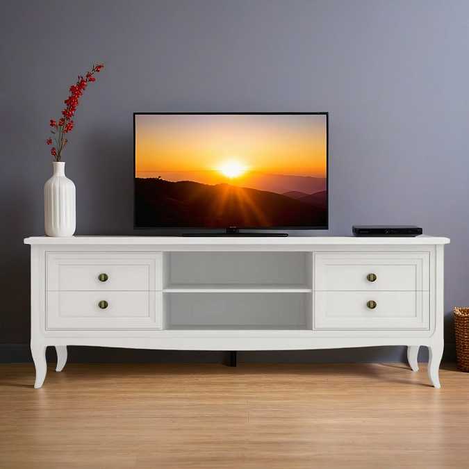 Тумба под ТВ Majessa White узкая